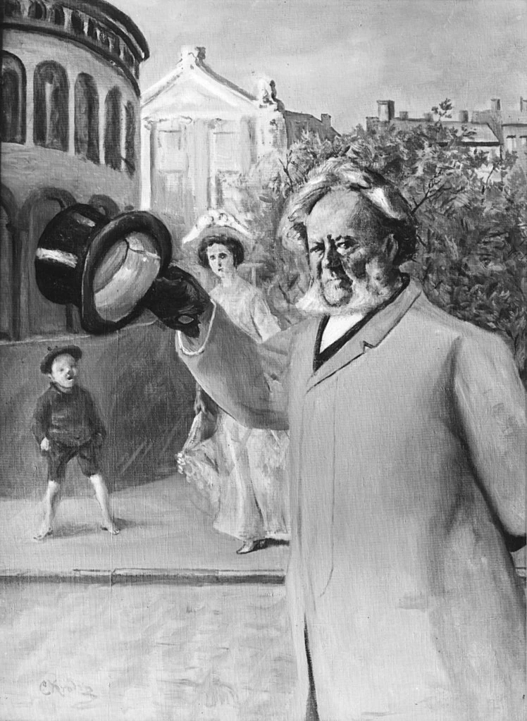 Ritratto di Henrik Ibsen su Karl Johan